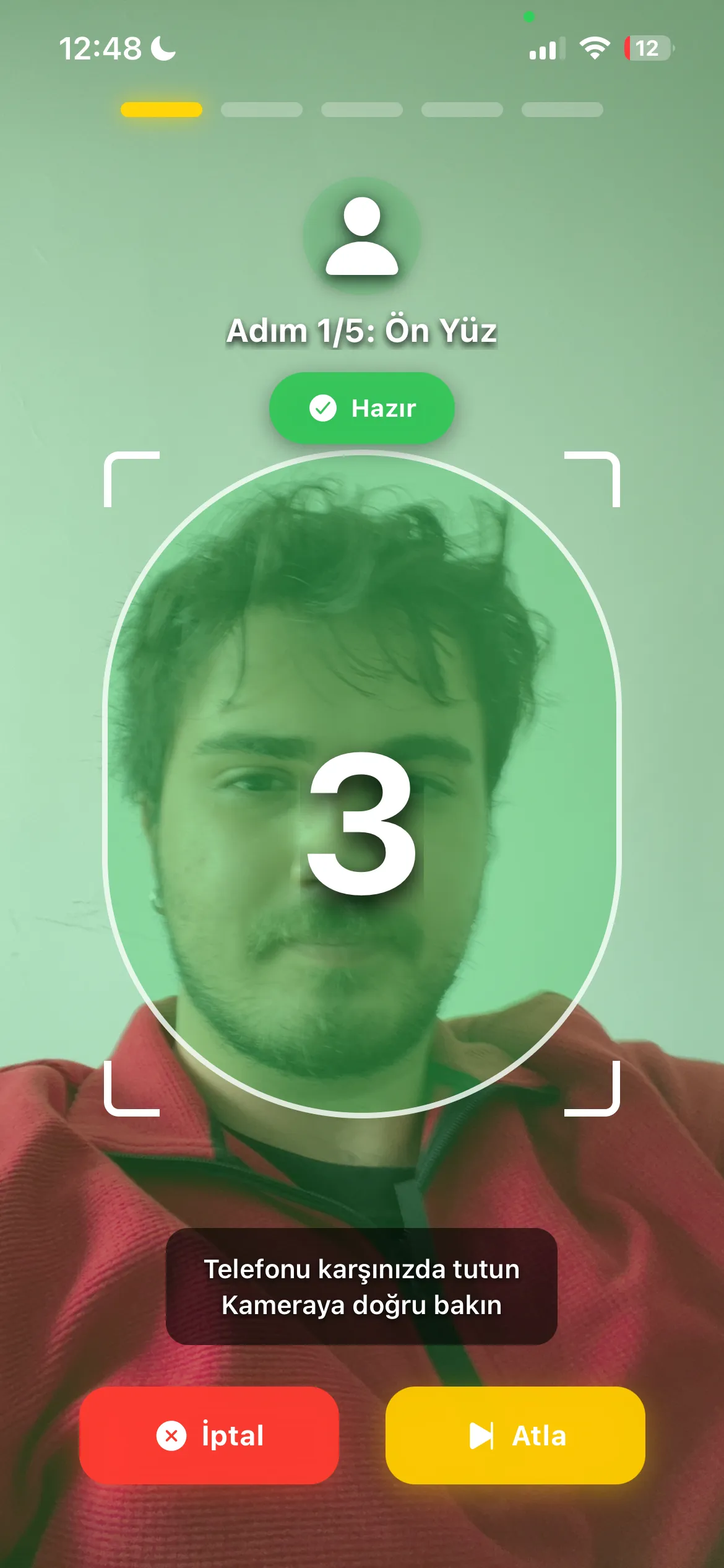 Ön yüz tam karşıdan